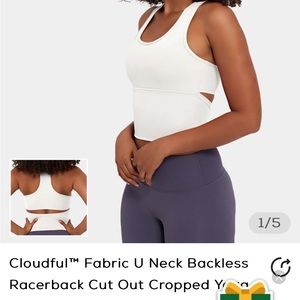 Cloudful™ Fabric U Neck Backless
Racerback Cut Out Cropped Yr
Tank Top Halara